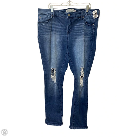 Jeans Boyfriend By Torrid In Blue Denim, Size: 18