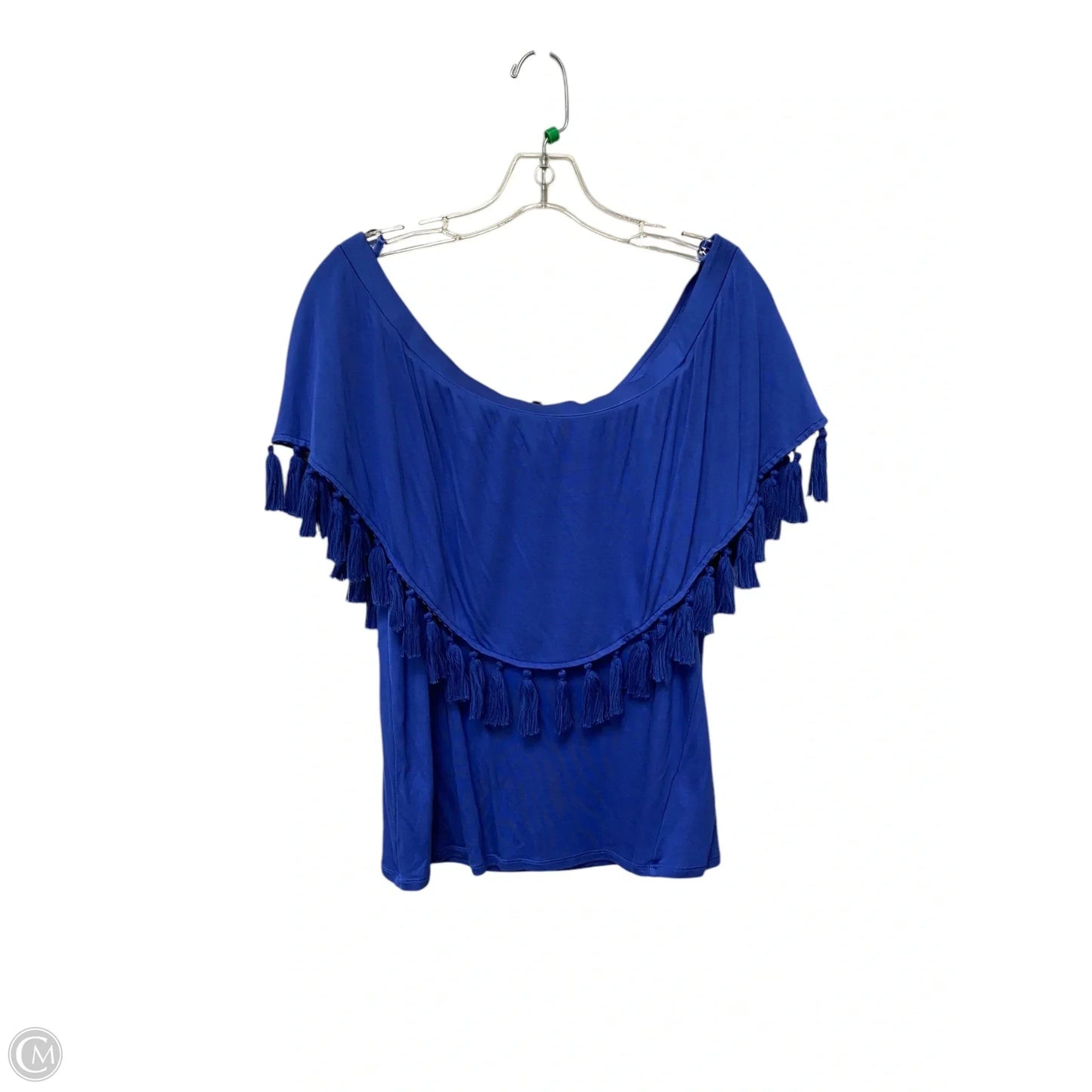Top Short Sleeve By White House Black Market In Blue, Size: L