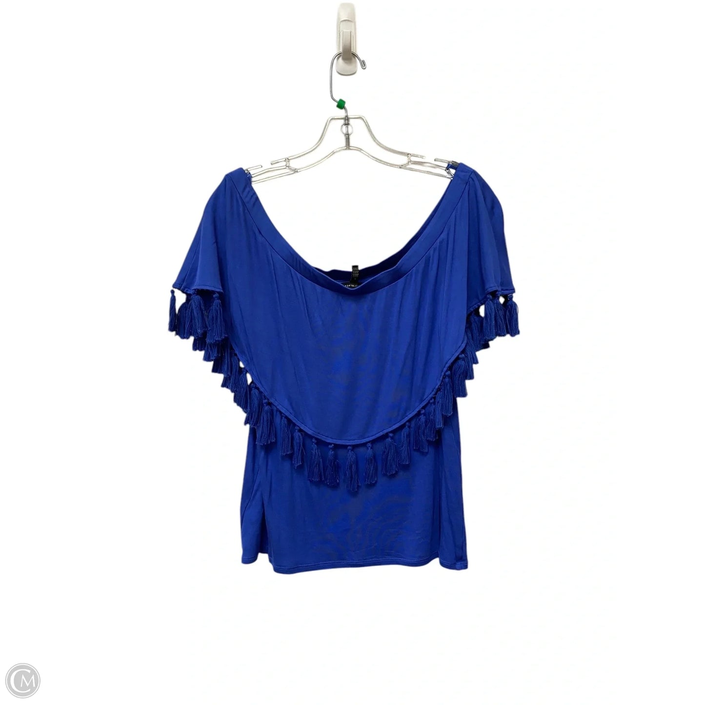 Top Short Sleeve By White House Black Market In Blue, Size: L