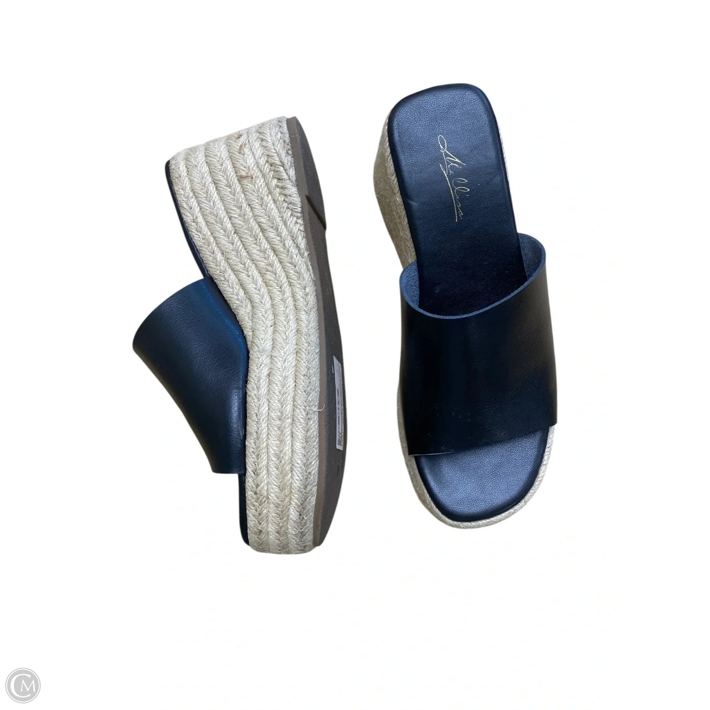 Sandals Heels Block By Clothes Mentor In Black, Size: 8