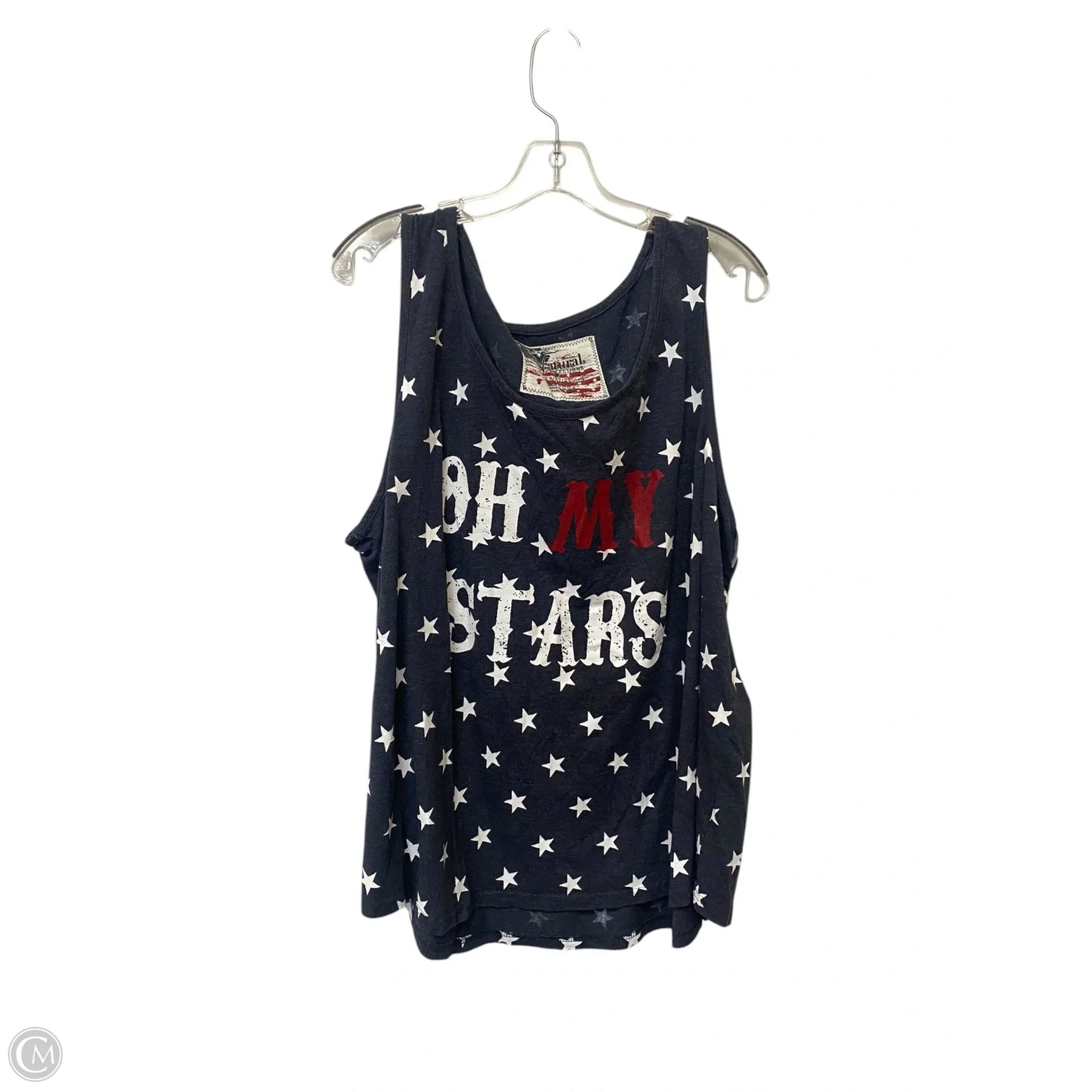 Top Sleeveless By Natural Reflections In Blue, Size: 2x