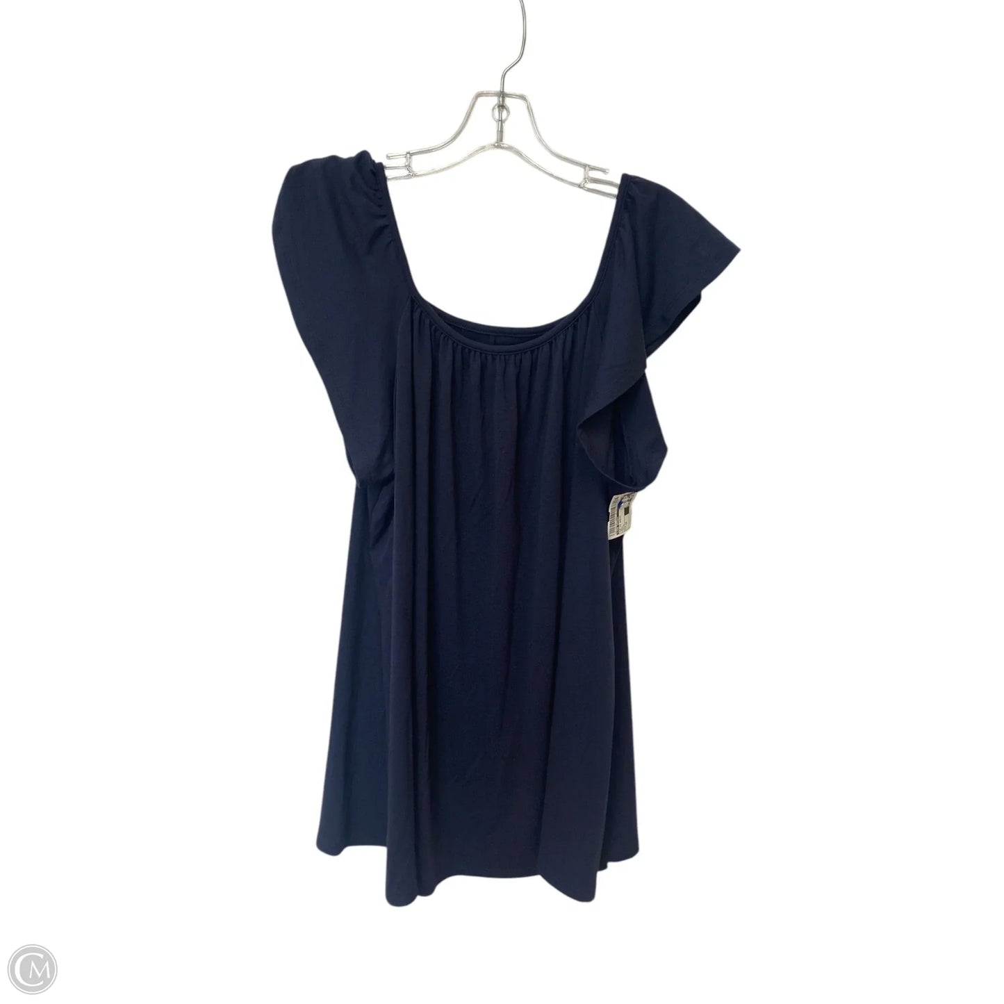 Top Short Sleeve Basic By Lane Bryant In Navy, Size: 1x