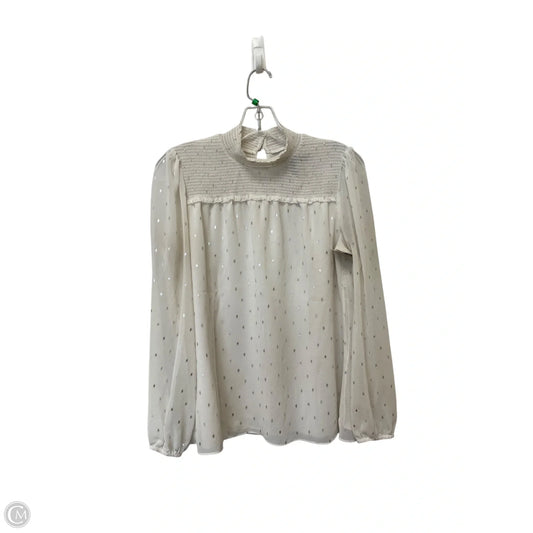 Top Long Sleeve By White House Black Market In White, Size: S