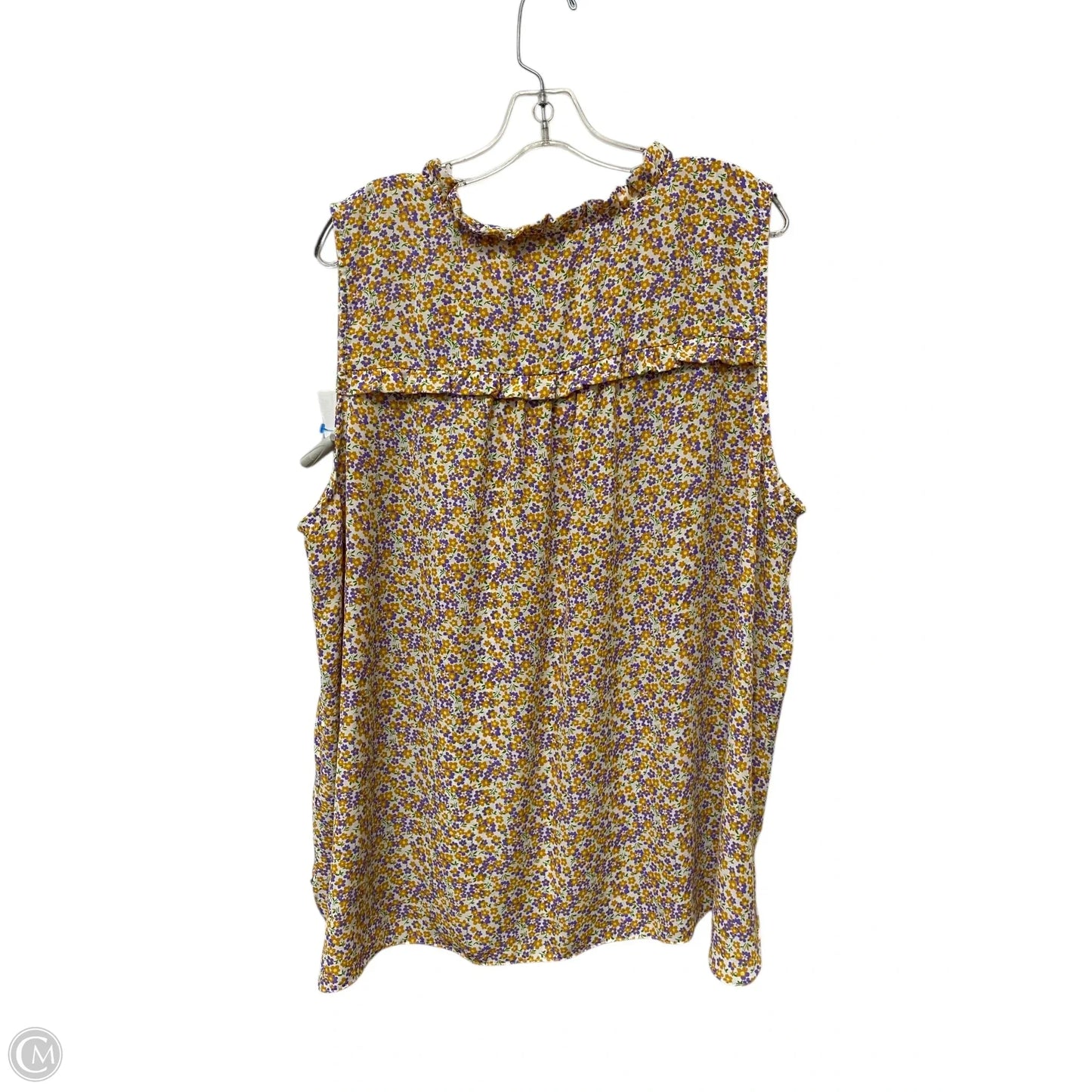 Top Sleeveless By Clothes Mentor In Floral Print, Size: 3x