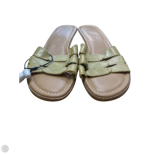 Sandals Heels Block By George In Green, Size: 9.5