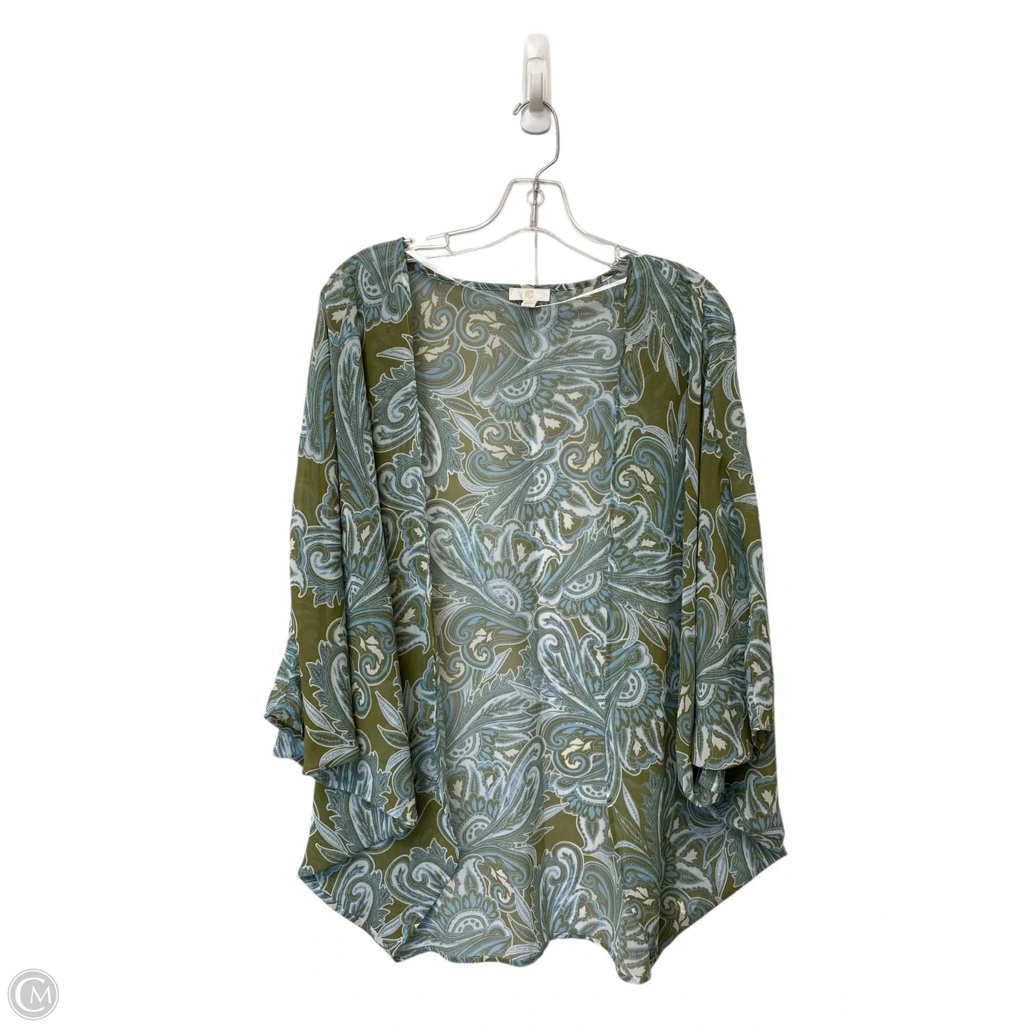 Shawl By Clothes Mentor In Blue & Green, Size: S