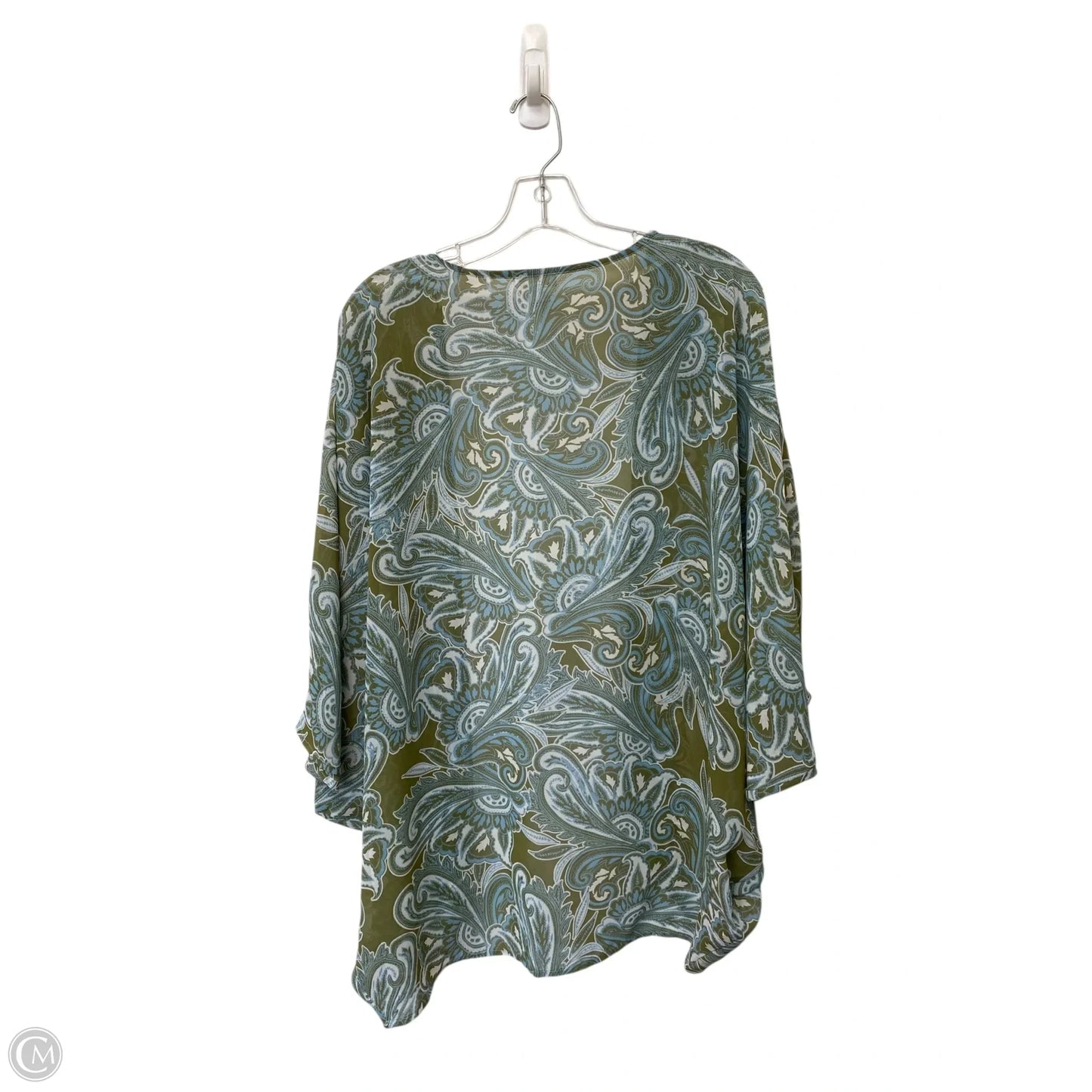 Shawl By Clothes Mentor In Blue & Green, Size: S