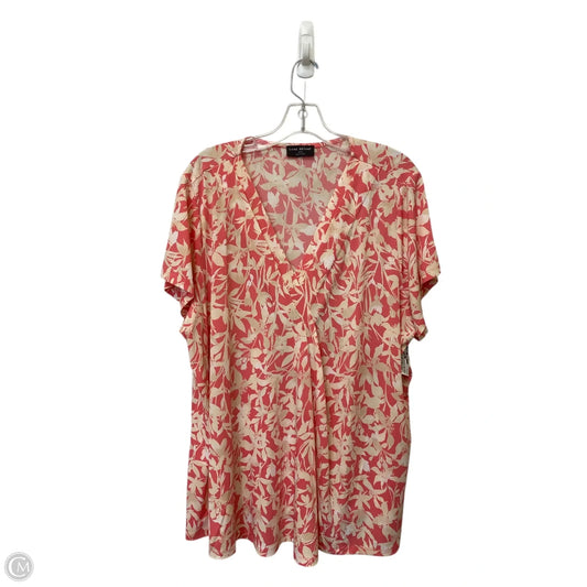 Top Short Sleeve By Lane Bryant In Zebra Print, Size: 22