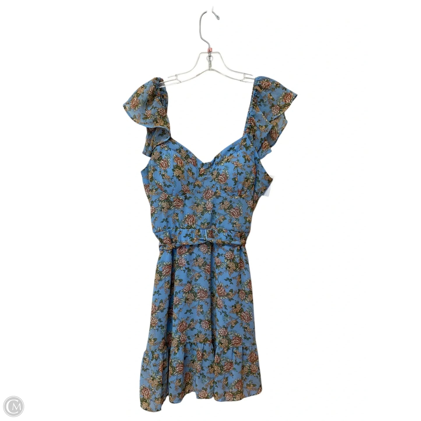 Dress Casual Short By Lily Rose In Floral Print, Size: M