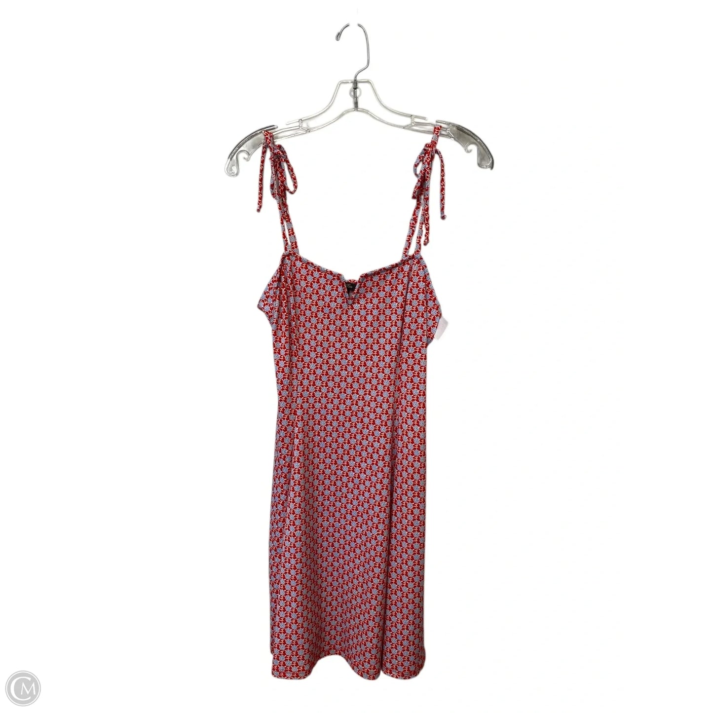 Dress Casual Short By Lily Rose In Blue & Red, Size: L