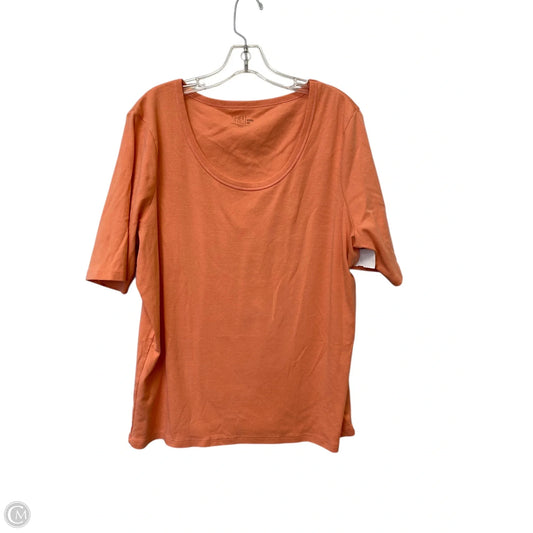 Top Short Sleeve Basic By Time And Tru In Pink, Size: 3x