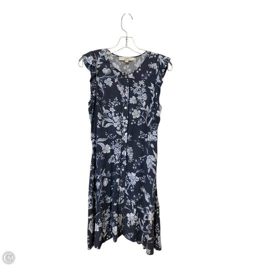Dress Casual Midi By Loft In Grey, Size: 0