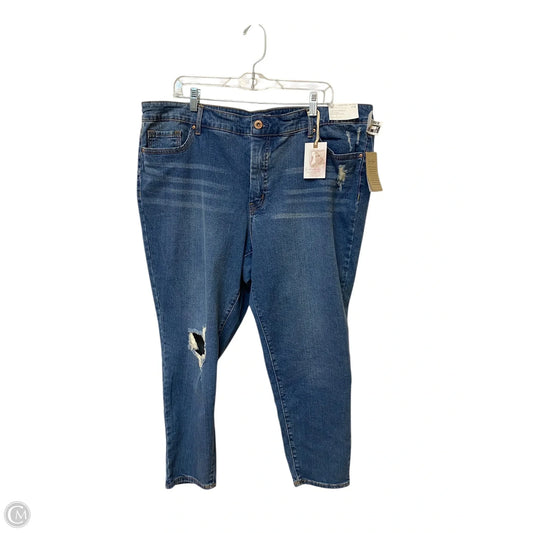 Jeans Skinny By Jessica Simpson In Blue Denim, Size: 18