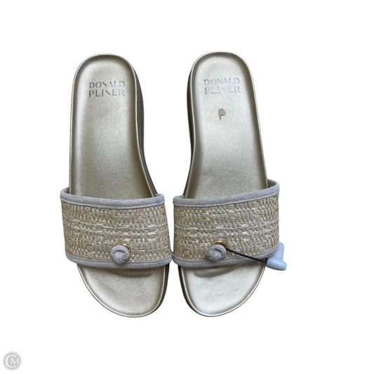 Sandals Heels Wedge By Donald Pliner In Gold, Size: 9