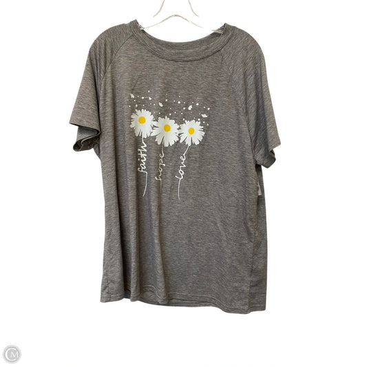 Top Short Sleeve Basic By Cmf In Grey, Size: Xxl