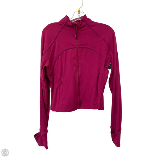 Athletic Jacket By Lululemon In Pink, Size: 12