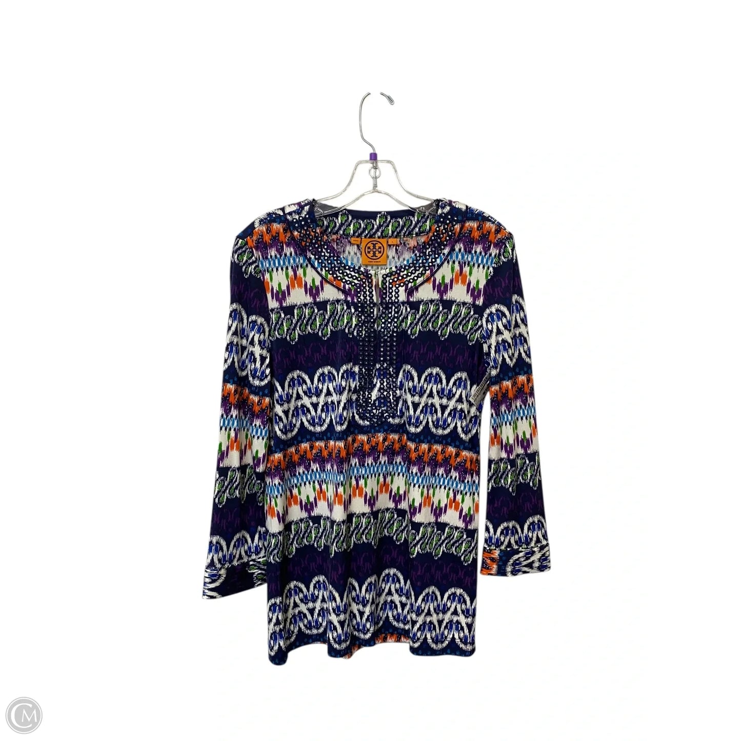 Top Long Sleeve Designer By Tory Burch In Multi-colored, Size: L
