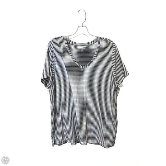 Top Short Sleeve Basic By Eddie Bauer In Striped Pattern, Size: 3x