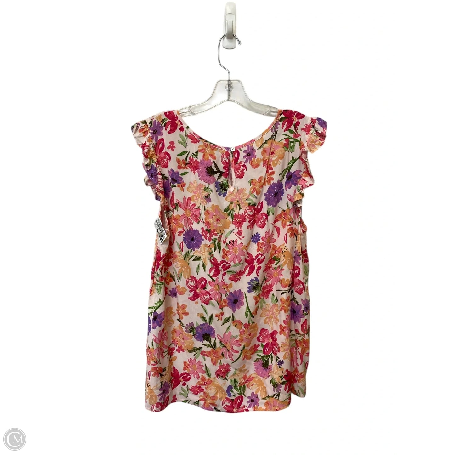 Top Sleeveless By Staccato In Floral Print, Size: L