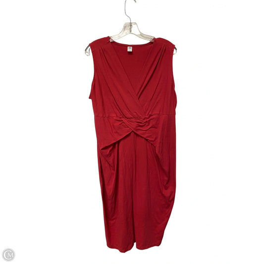 Dress Casual Short By Old Navy In Red, Size: 1x