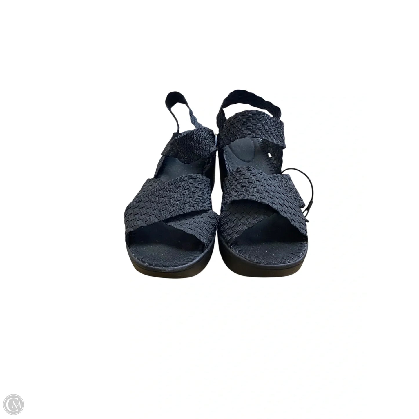 Sandals Heels Wedge By Dexflex In Black, Size: 7.5