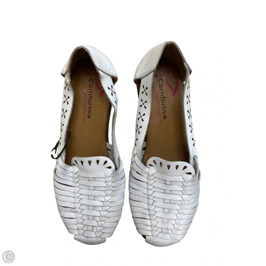 Shoes Heels Wedge By Comfortiva In White, Size: 6