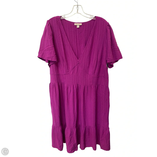 Dress Casual Short By Knox Rose In Purple, Size: 1x