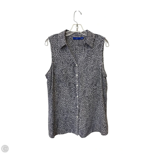 Top Sleeveless By Apt 9 In Animal Print, Size: Xl