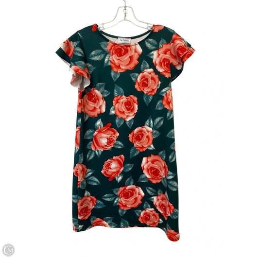 Dress Casual Short By Ces Femme In Floral Print, Size: L