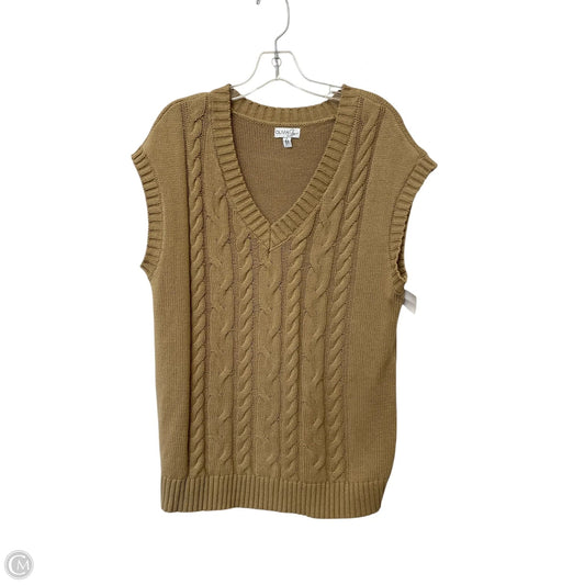 Vest Sweater By Olivia Sky In Tan, Size: L