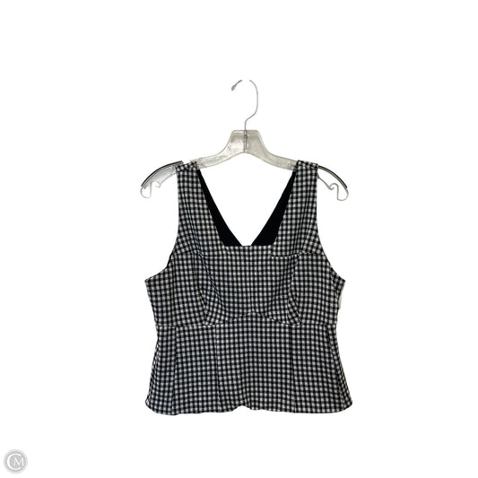 Top Sleeveless By Cabi In Black & White, Size: M