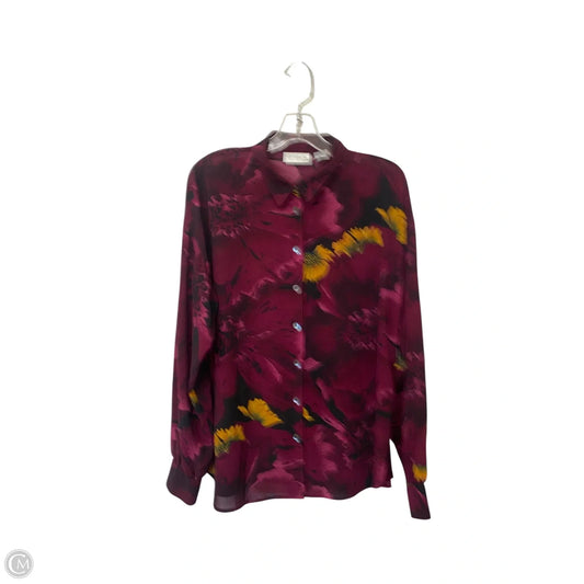 Top Long Sleeve By Liz Claiborne In Purple, Size: 14