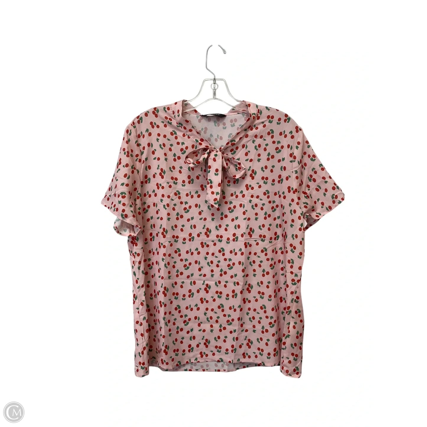 Top Short Sleeve By Allegra K In Pink, Size: Xl