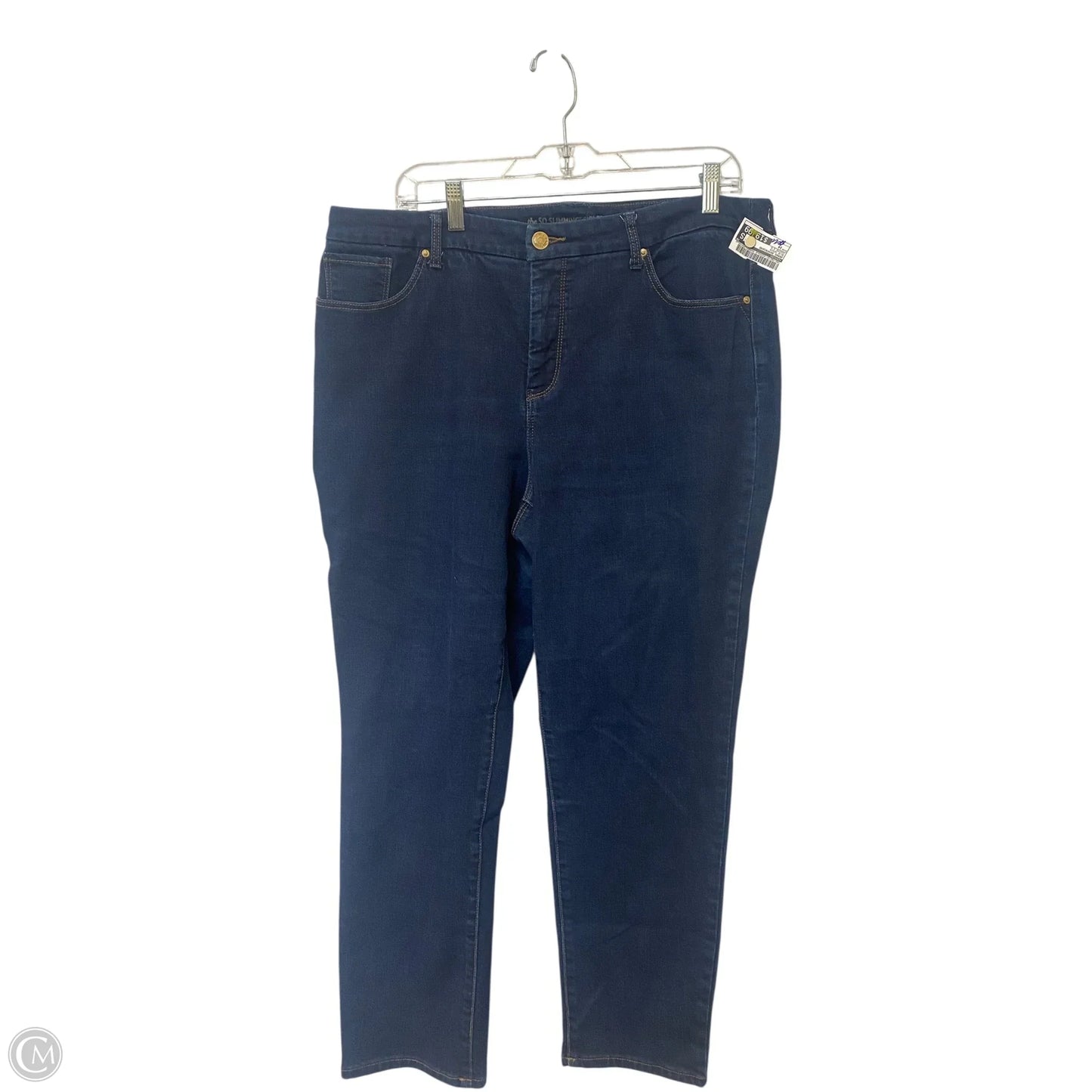 Jeans Boyfriend By Chicos In Blue Denim, Size: 14