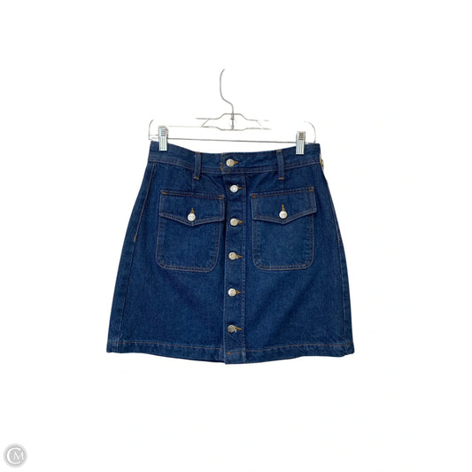 Skirt Mini & Short By Loft In Blue Denim, Size: 2