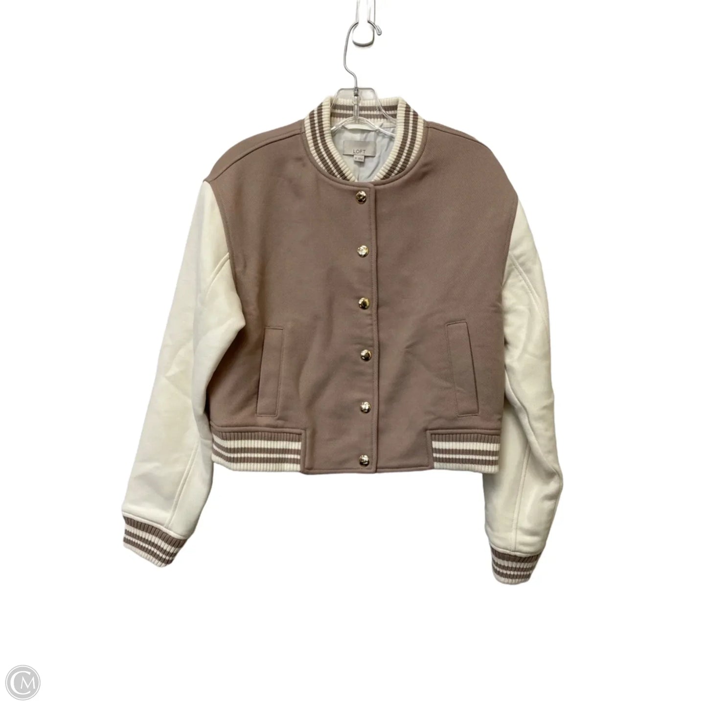 Jacket Other By Loft In Taupe, Size: Xs