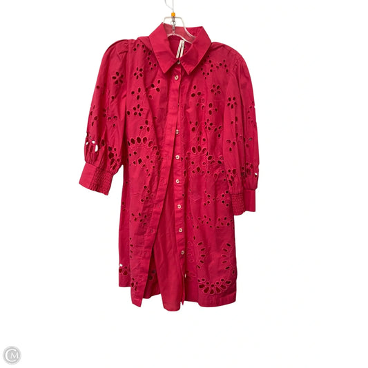 Dress Casual Midi By Anthropologie In Pink, Size: S