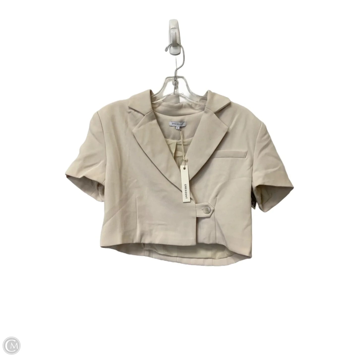 Top Short Sleeve By Cme In Cream, Size: S