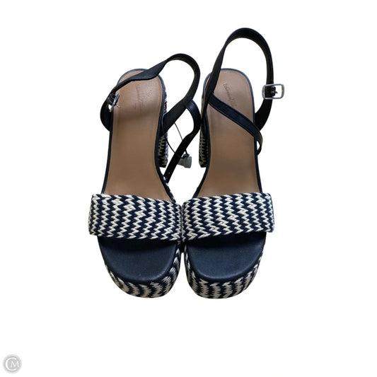 Shoes Heels Platform By Universal Thread In Black & Cream, Size: 8