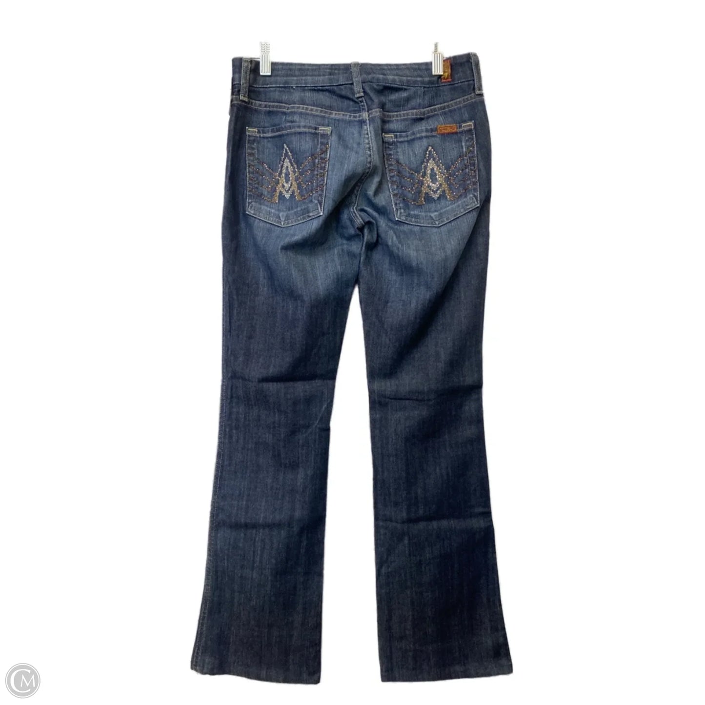 Jeans Straight By 7 For All Mankind In Blue Denim, Size: 8