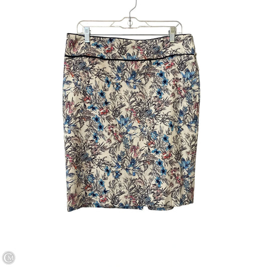 Skirt Midi By Ann Taylor In Floral Print, Size: 12