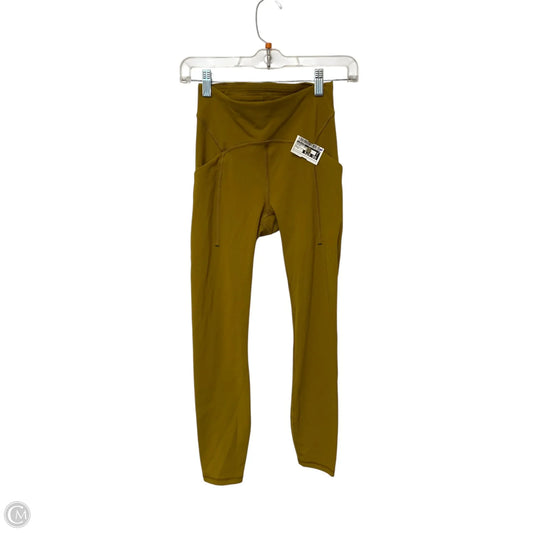 Athletic Leggings By Lululemon In Yellow, Size: 4