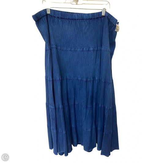 Skirt Maxi By Studio West In Blue, Size: Xl
