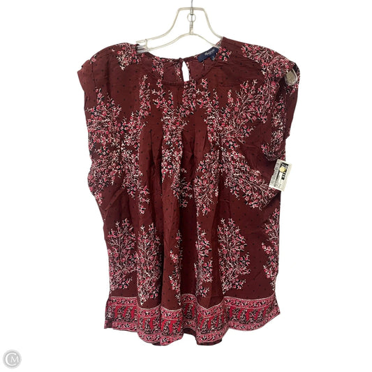 Top Sleeveless By Madewell In Maroon, Size: S