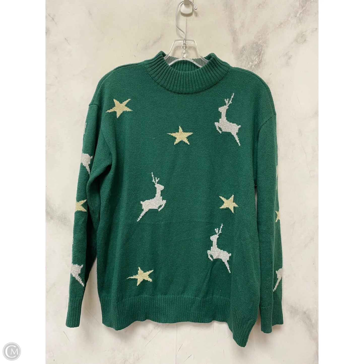 Sweater By Talbots In Green, Size: M