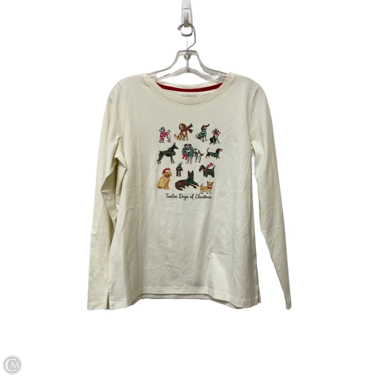 Top Long Sleeve By Talbots In Cream, Size: M