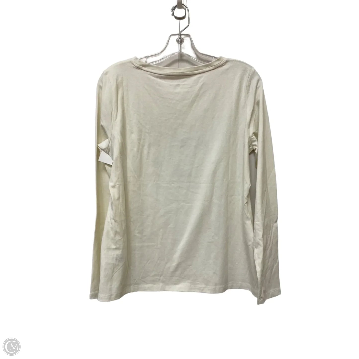 Top Long Sleeve By Talbots In Cream, Size: M