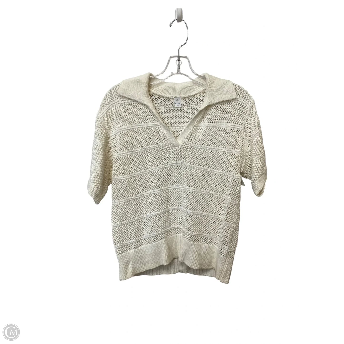 Sweater Short Sleeve By Old Navy In Cream, Size: S