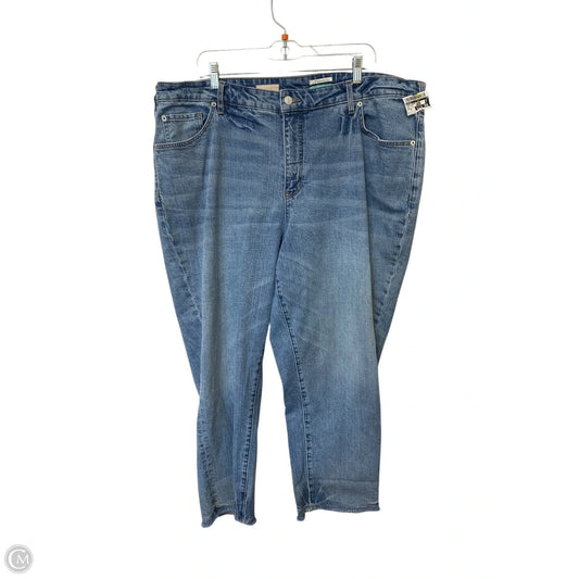 Jeans Cropped By Pilcro In Blue Denim, Size: 22