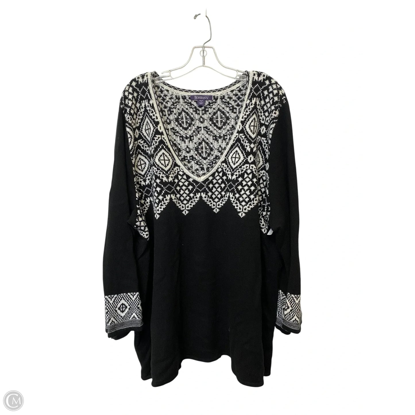 Sweater By Roamans In Black, Size: 3x